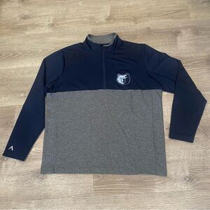Antigua Memphis Grizzlies NBA 1/4 Zip Pullover Jacket Men's Large Navy Gray